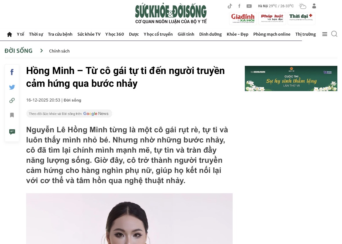 Hồng Minh – Từ cô gái tự ti đến người truyền cảm hứng qua bước nhảy